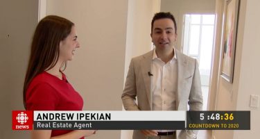 Andrew Ipekian tours an 8 Million Dollar penthouse listing during his interview with CBC News Toronto – December 31, 2019