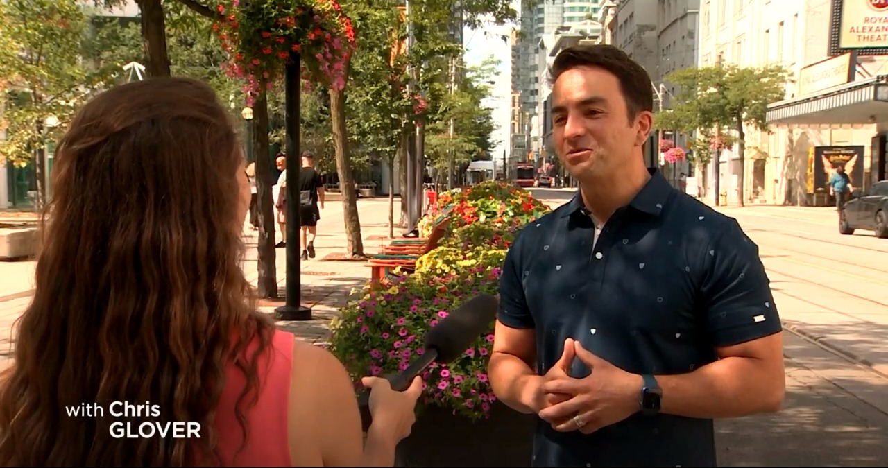Andrew discussing millennials views on the market with CBC news